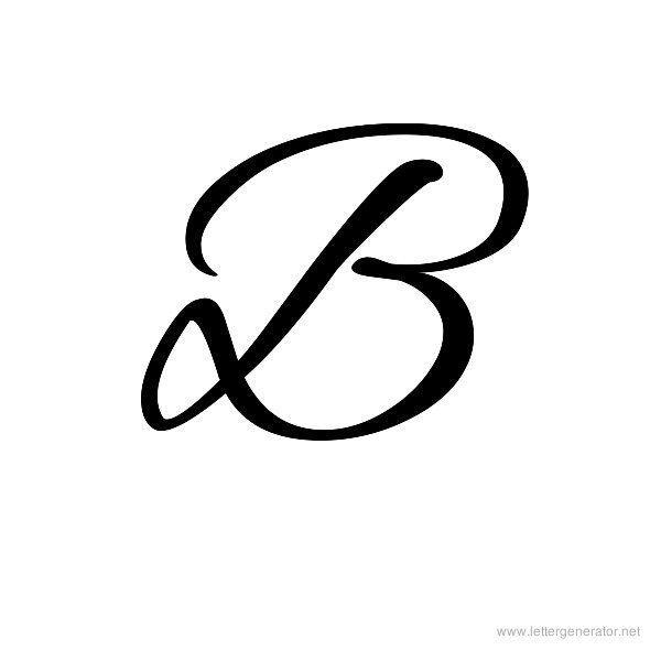 Cursive B Logo - Alex Brush Printable Cursive Alphabet Letter B. SHAMIMجذاب