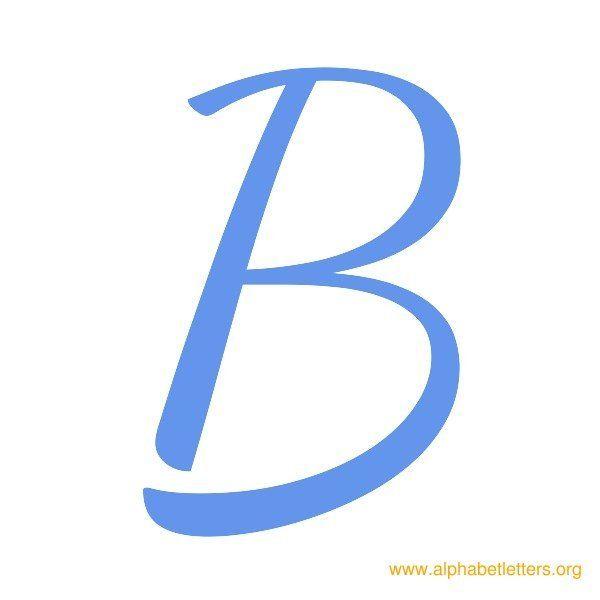 Cursive B Logo - B Blue Alphabet Letters Clipart