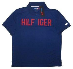 Red and Blue Athletic Logo - MEN'S TOMMY HILFIGER CUSTOM FIT ATHLETIC SPORT GOLF POLO BLUE RED XL ...