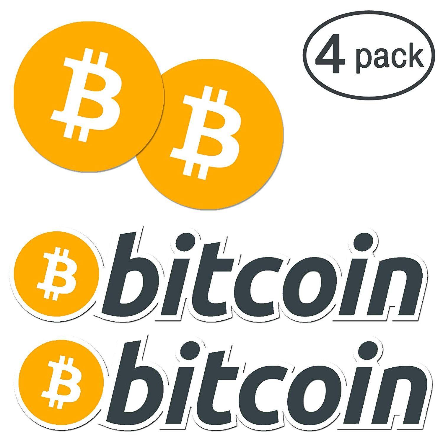 Official Bitcoin Logo - Amazon.com: 4-Pack Bitcoin Logo Vinyl Die-Cut Crypto Sticker Decal ...