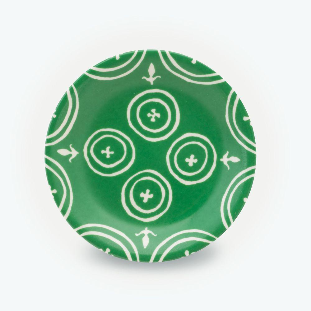 Company with Green Circle Logo - Green Small Fleur-de-Lys Plate - Big Tomato Company