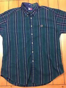 Tommy Hilfiger Lion Logo - VTG Tommy Hilfiger Men's Plaid Flannel Button Down Shirt Lion Crest ...