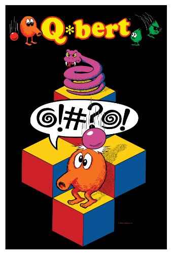 Q Bert Logo - Q Bert Video Arcade Game Poster Print 24 X 36: Video Games