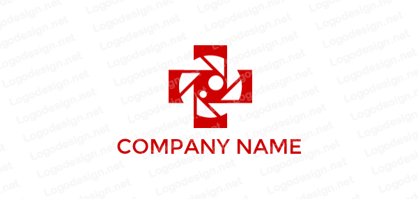 Plus Sign Company Logo - medical plus sign with lens. Logo Template by LogoDesign.net