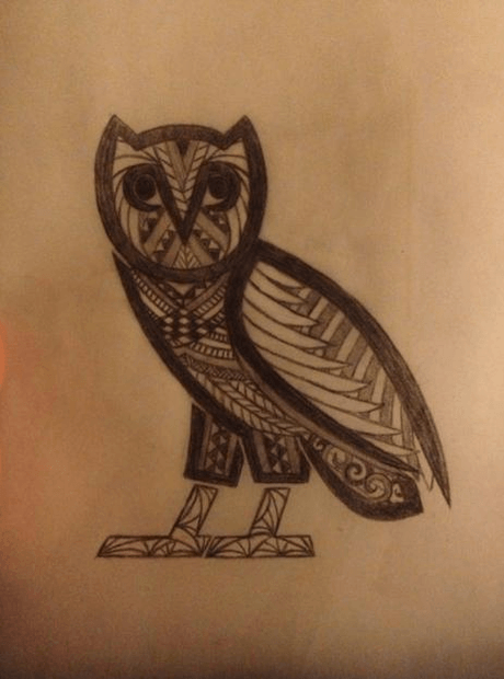 Drake OVO Logo - This intricate OVO owl involves stunning tribal line work