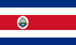 Five White's with Red Lines Logo - Flag of Costa Rica