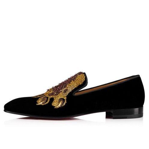 Gold Christian Louboutin Logo - Men's Designer Loafers - Christian Louboutin Online Boutique