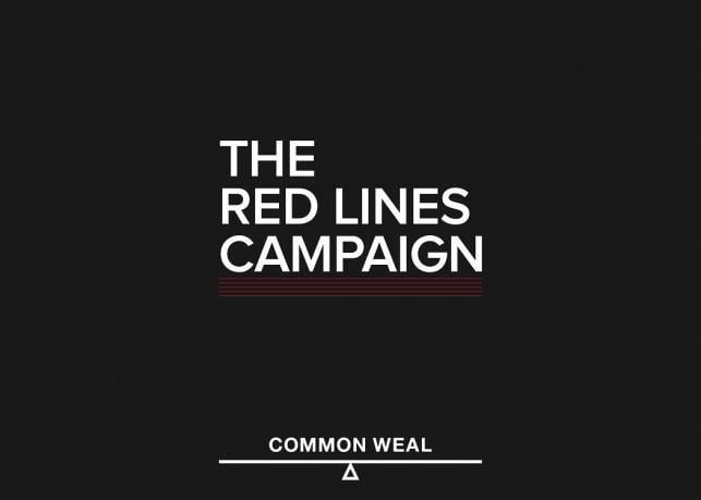 Five White's with Red Lines Logo - Ditch Trident and austerity and reform Westminster: the Common Weal ...