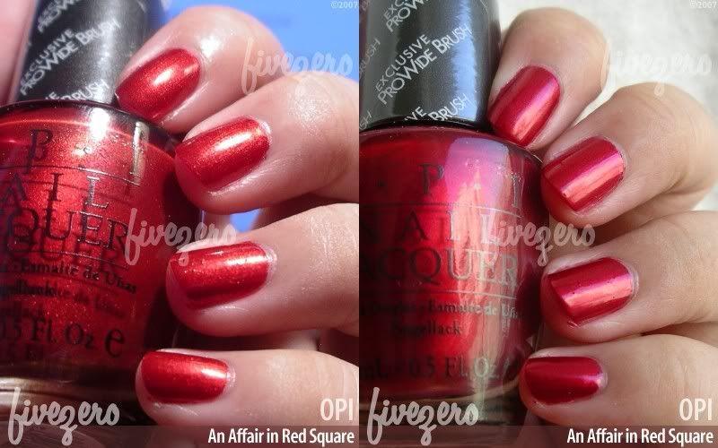 Liquid Blue and Red Square Logo - OPI — An Affair in Red Square & Russian Navy (Nail Lacquer) Swatch ...