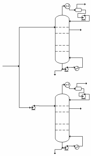 Liquid Blue and Red Square Logo - Schematic of Scenario 2 (red values indicate a vapor, blue values ...