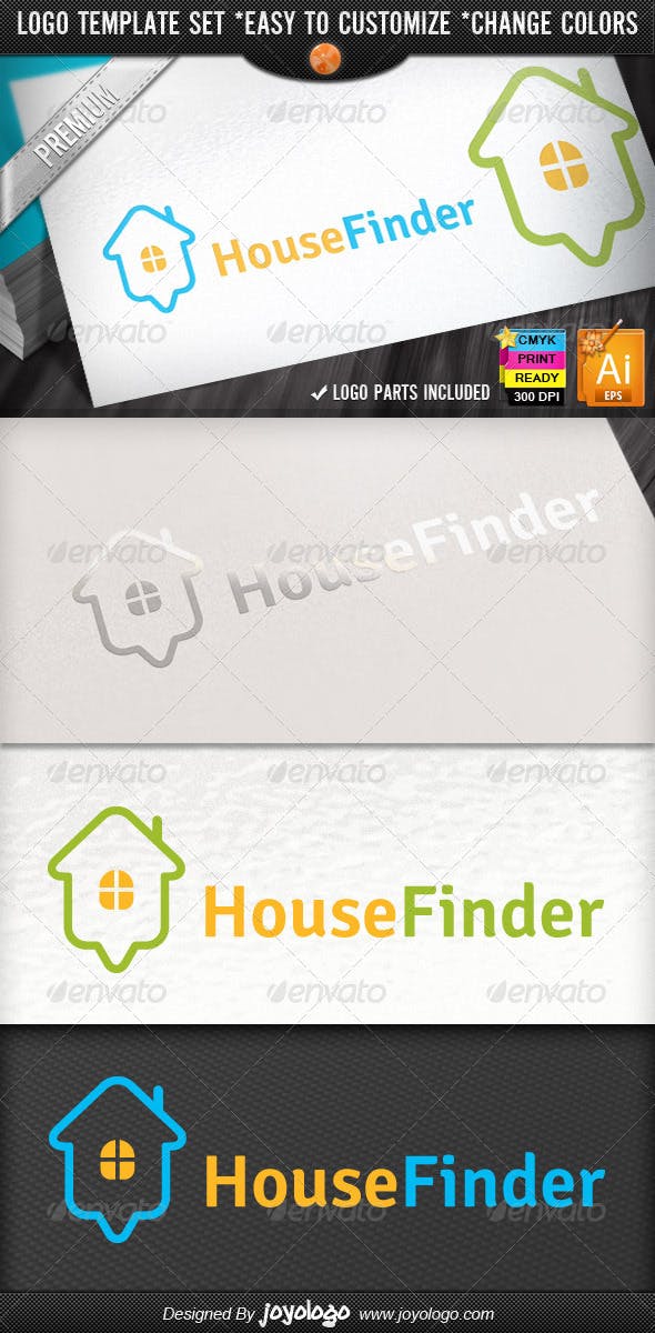 Home Finder Logo - Online Home Search Map Pointer House Finder Logo