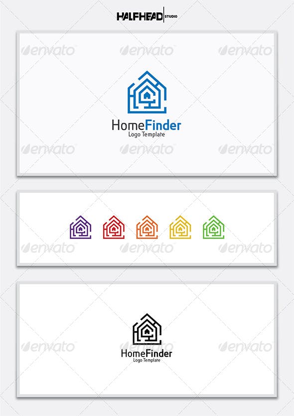 Home Finder Logo - HomeFinder Logo Template by HALFHEADStudio | GraphicRiver