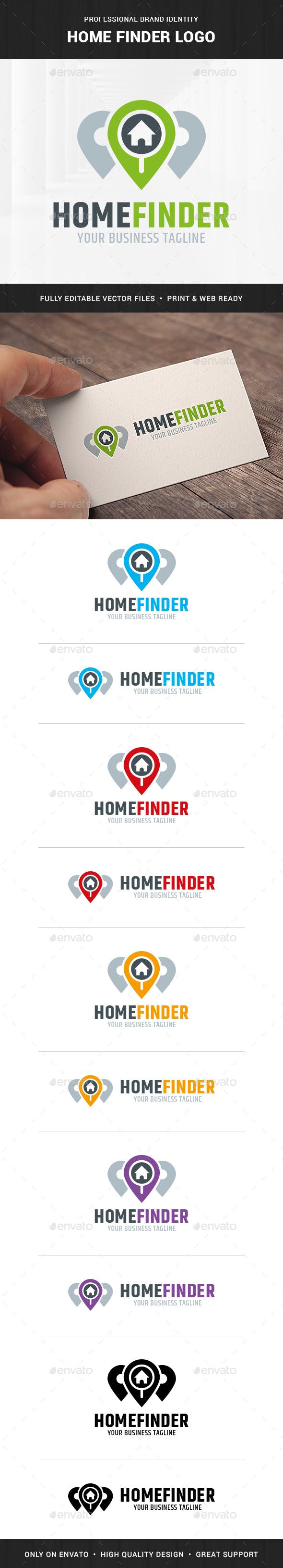 Home Finder Logo - Home Finder Logo Template by LiveAtTheBBQ | GraphicRiver