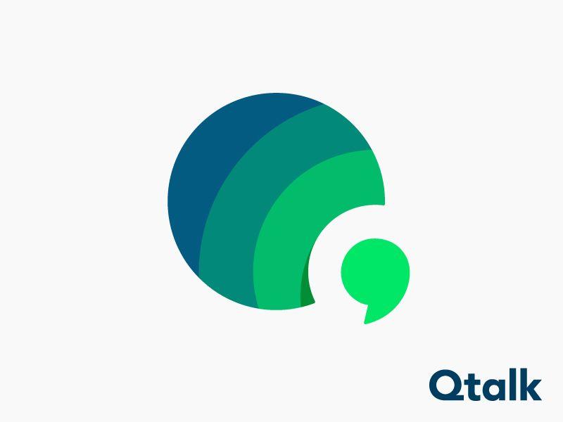 Call App Logo - Qtalk logo concept. Calling app ( )