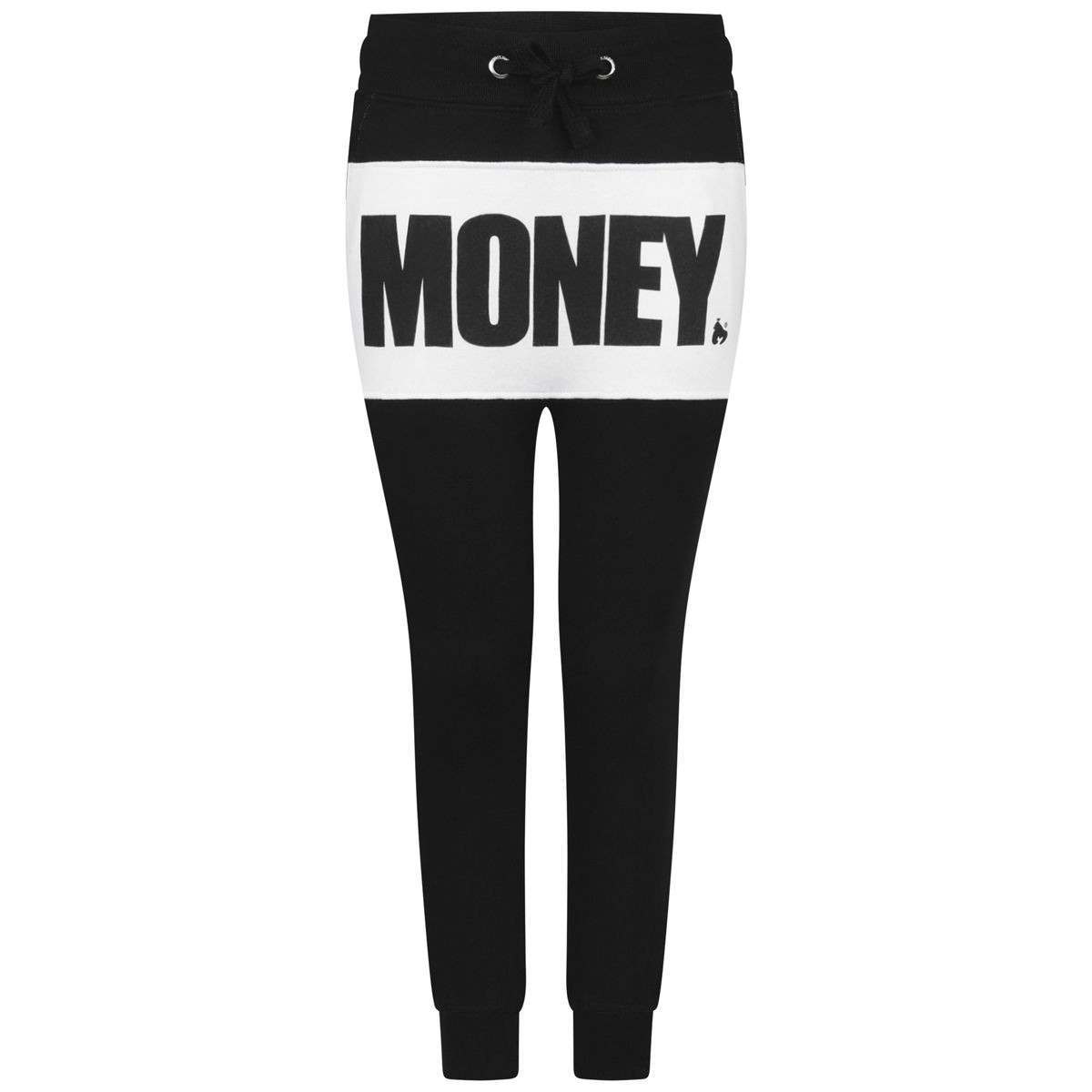 White Clothing Logo - Money Boys Black & White Logo Joggers - Money Clothing - All Designers