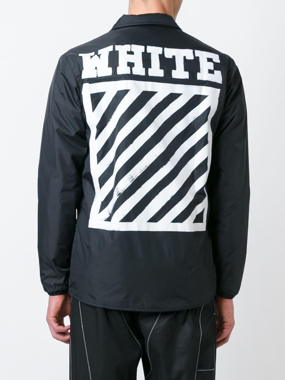 White Clothing Logo - Off White Denim Shorts Virgil, Off White Logo Print Shirt Jacket