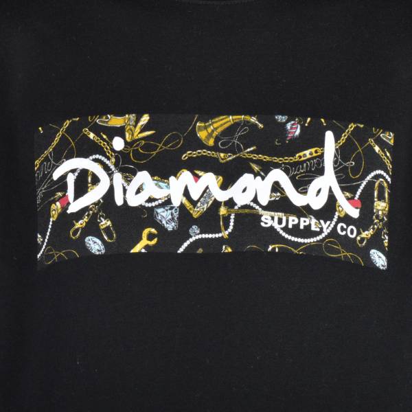 Diamond Supply Logo - Diamond Supply Co. Low Life Box Logo Crewneck Sweater - Black ...