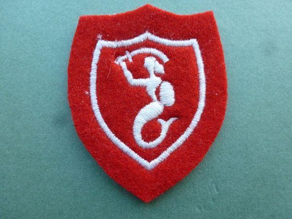 White with Red Shield Logo - Queen's Royal Hussars, 'Syrena' Battle Honour (white on red shield ...