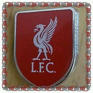 White with Red Shield Logo - Liverpool Pin Badge - Red Shield with White Liverbird LFC - Great ...
