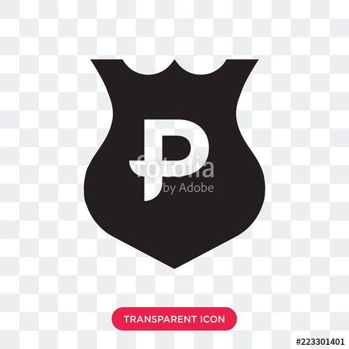 Police Shield Logo - Police Shield vector icon isolated on transparent background, Police ...