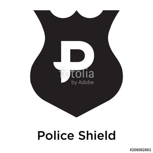Police Shield Logo - Police Shield icon vector sign and symbol isolated on white ...