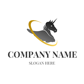 Yellow Circle Animal Logo - Free Unicorn Logo Designs | DesignEvo Logo Maker