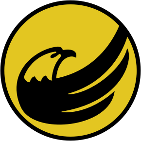 Yellow Circle Animal Logo - Clipart - logo-circle: libertarian eagle remix - yellow on black