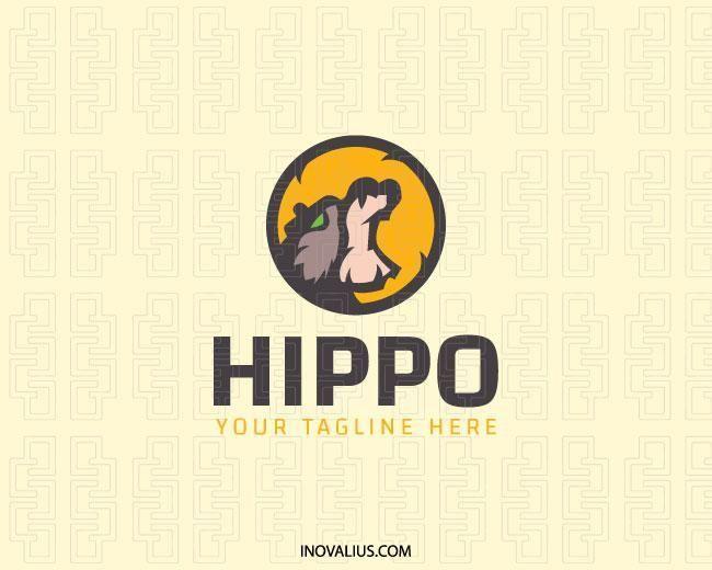 Yellow Circle Animal Logo - Hippo Logo. Logos. Logos, Logo design, Circular logo