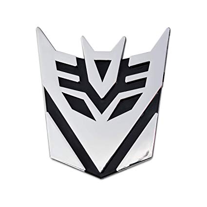 Decepticon Logo - Amazon.com: Transformer Decepticon Chrome Finished Auto Emblem - 3 ...