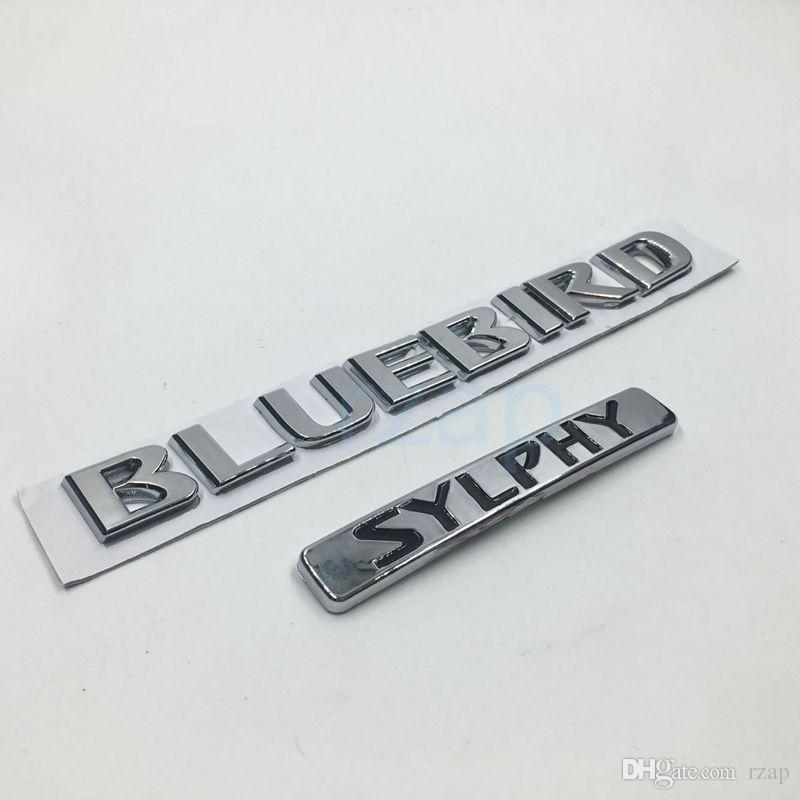 Blue Bird Emblem Logo - 3D Chrome ABS Decal For Nissan Bluebird Sylphy Logo Emblem Car