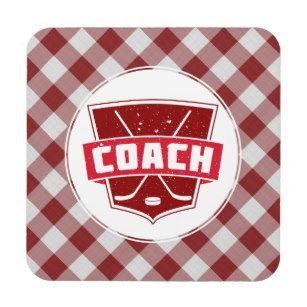 Drinks with Red Shield Logo - Hockey Beer Mats Gifts on Zazzle