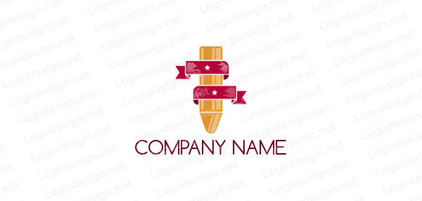 Chalk Company Logo - chalk with ribbon | Logo Template by LogoDesign.net