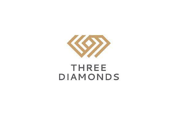 Three Diamond Logo - Three Diamond Jewelry Logo ~ Logo Templates ~ Creative Market