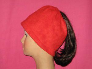 Messy Red G Logo - Handmade - Fleece - Messy Bun Hat - Red - One Size | eBay