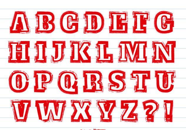 Messy Red G Logo - Скачать Messy Red Paint Alphabet Set бесплатный вектор 367857