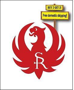 Ruger Eagle Logo - Sturm Ruger HandGun Decal/sticker Eagle RED 3.5x3.5 NRA Pistol Molon ...