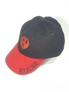 Ruger Eagle Logo - Ruger Firearms Stitched Eagle Logo Black Red Strapback Cap Hat | eBay