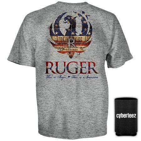 Ruger Eagle Logo - Cyberteez - Ruger T-Shirt American Eagle Logo Heather Gray American ...