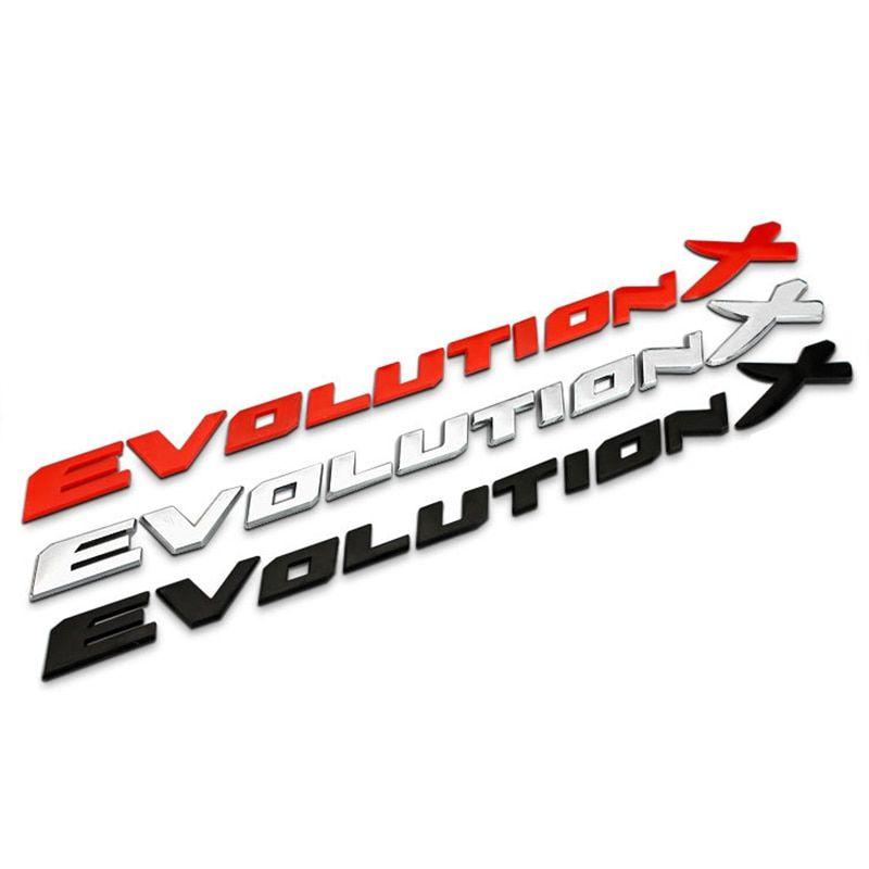 Evolution X Logo - Original Font EVOLUTION X Letters Chrome ABS Emblem Trunk Logo Badge ...