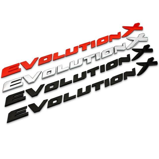 Evolution X Logo - 3D Car Chromed Emblem Badge Decal Sticker stickers Back Logo ...