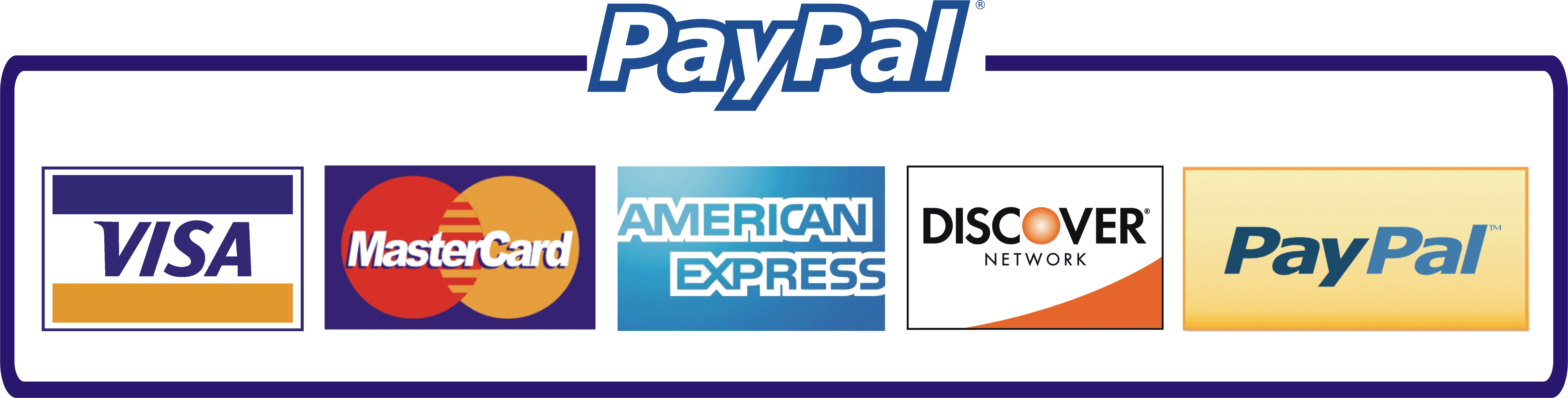 We Accept Credit Cards PayPal Logo - Koolaidworld.com