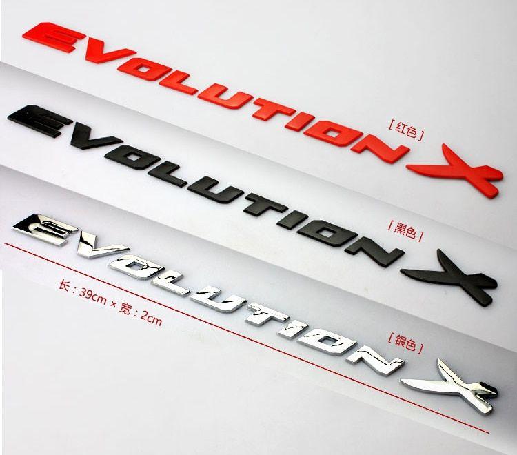 Evolution X Logo - Hot 3D Car Chromed Emblem Badge Decal EVO stickers Back Logo ...