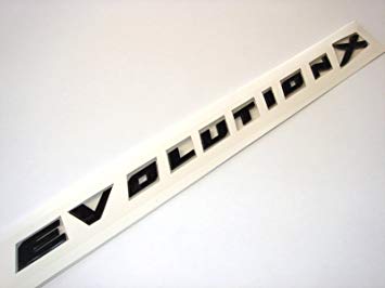 Evolution X Logo - MITSUBISHI BLACK CHROME EVOLUTION X CHROME EMBLEM LANCE EVO10 ...