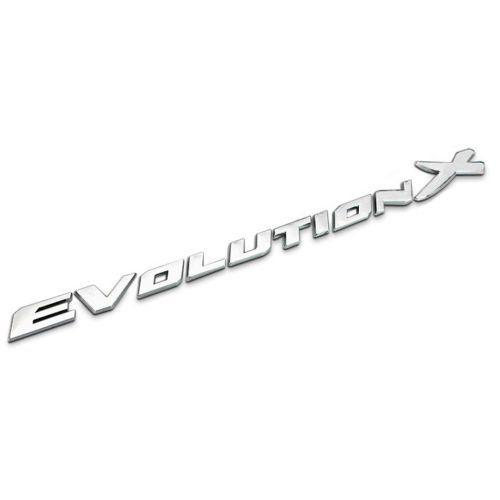 Evolution X Logo - Amazon.com: Boobo M-EXS SILVER Evolution X Emblem Rear Back Badge ...