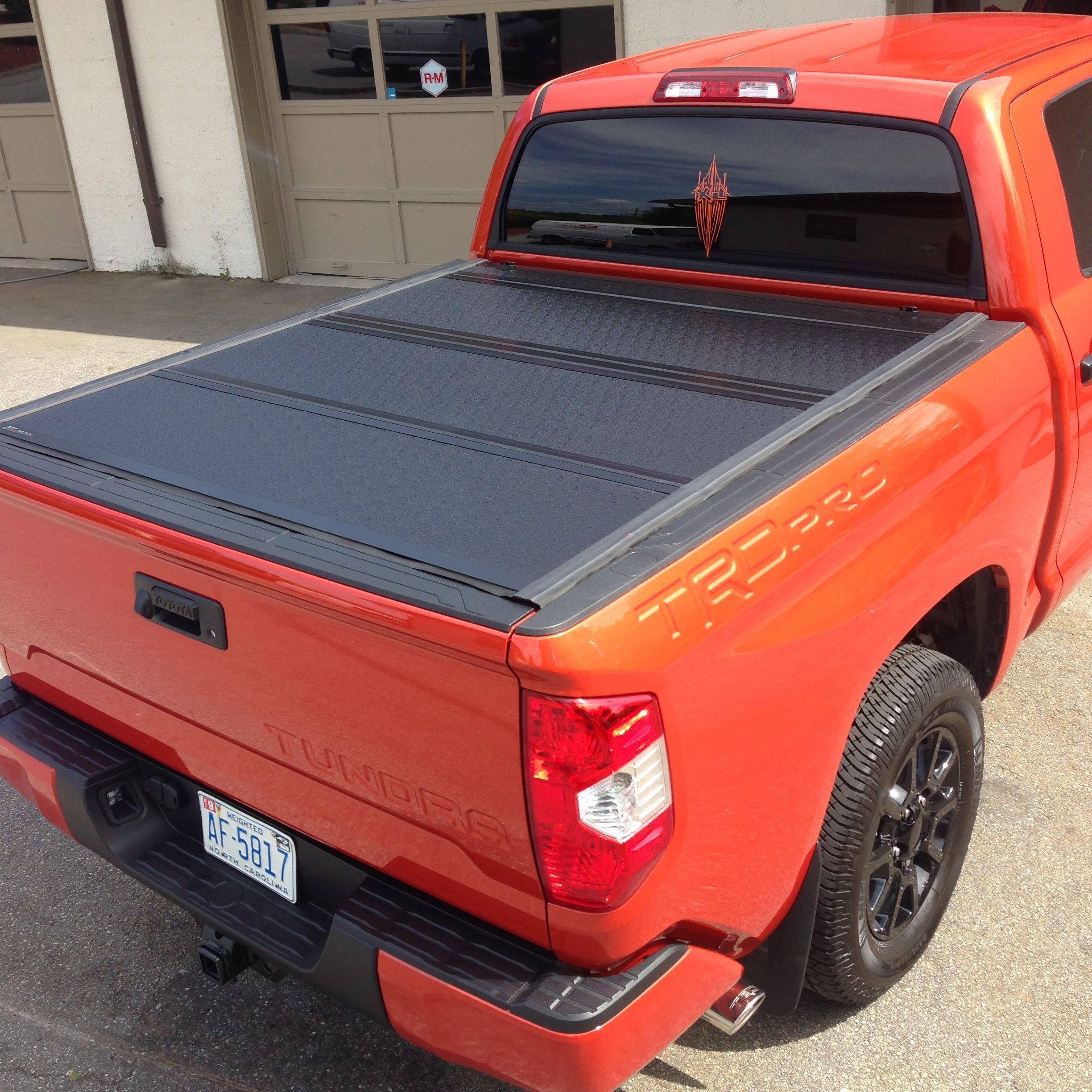 Undercover Bed Cover Logo - UnderCover Flex on this “inferno orange” Tundra TDR Pro. Lookin ...