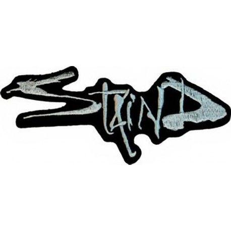 Staind Logo - Staind Iron-On Patch Silver Letters Logo - Rock Band Flags
