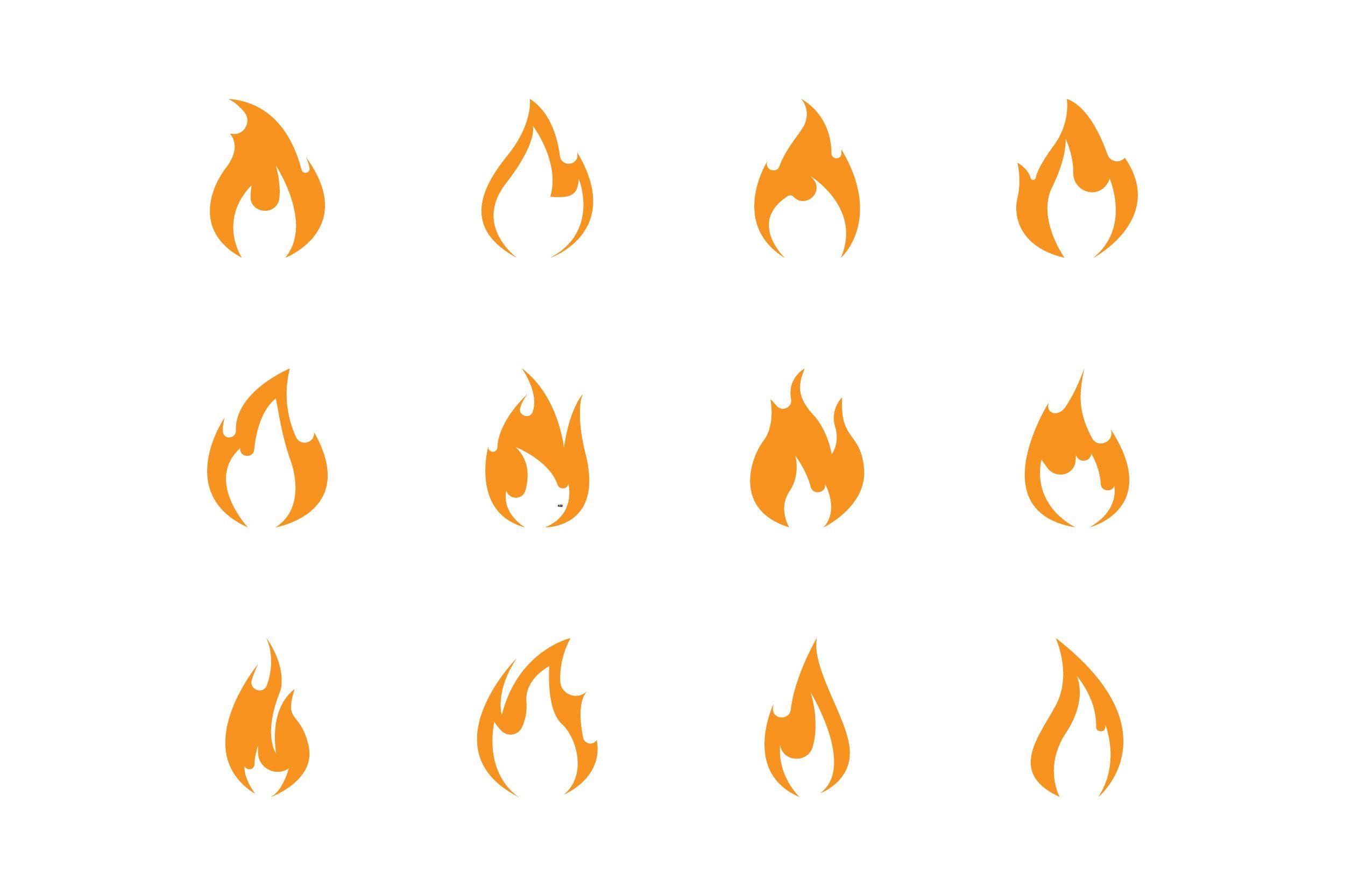 Vector Logo - Vector logo set with fire vector symbols