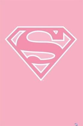 Pink Supergirl Logo - Supergirl Pink Shield Feminist Superhero Poster