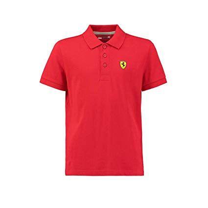 Red Shield Sports Logo - Ferrari Kids Red Shield Logo Polo Shirt: Sports & Outdoors