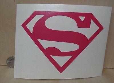 Pink Supergirl Logo - SUPERMAN / SUPERGIRL Logo / Emblem In Pink Sticker 6 1/4